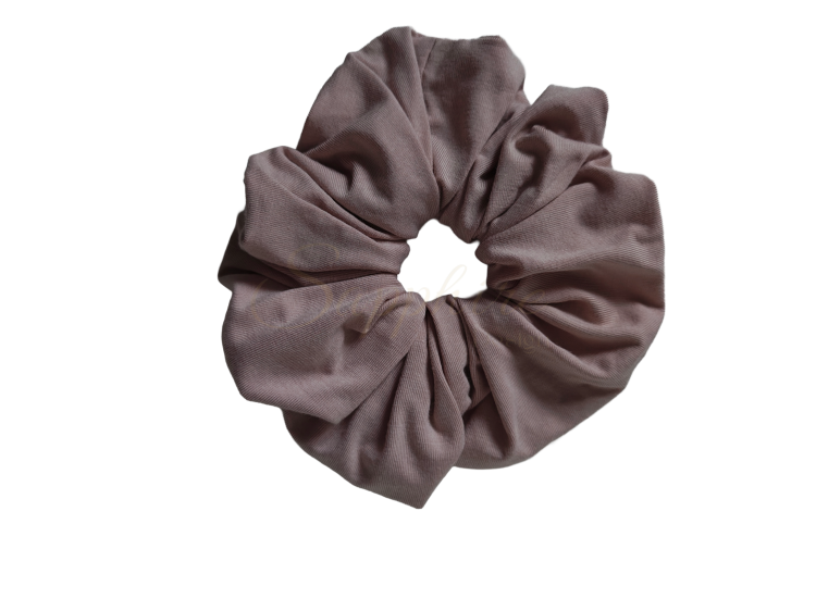 Gumka scrunchy duża beżowa