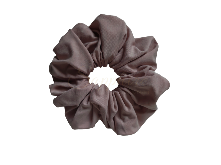 Duża gumka scrunchy beżowa