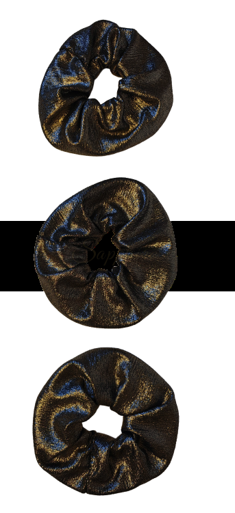 metaliczne złoto scrunchy