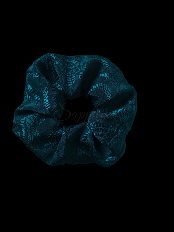 turquoise big scrunchy