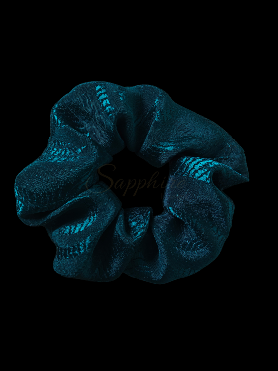 turquoise scrunchy