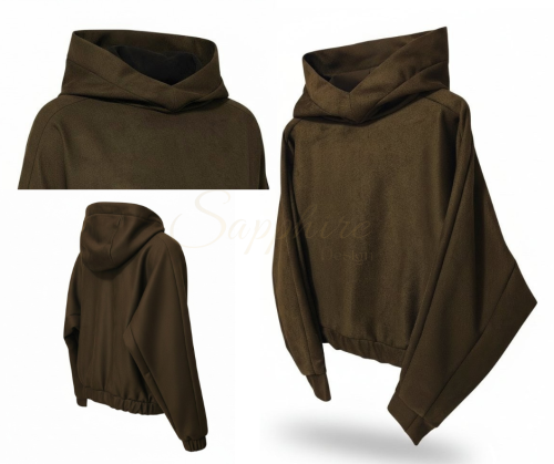 Bluza z kapturem khaki