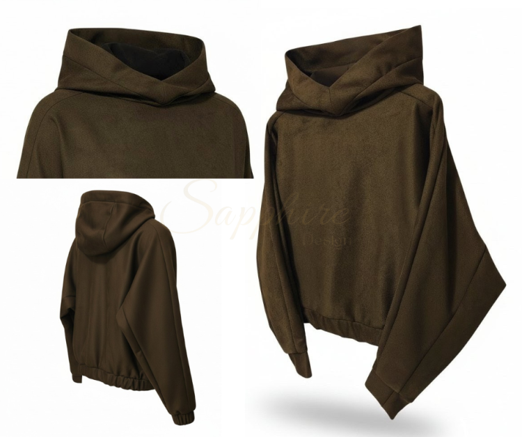 Bluza z kapturem khaki